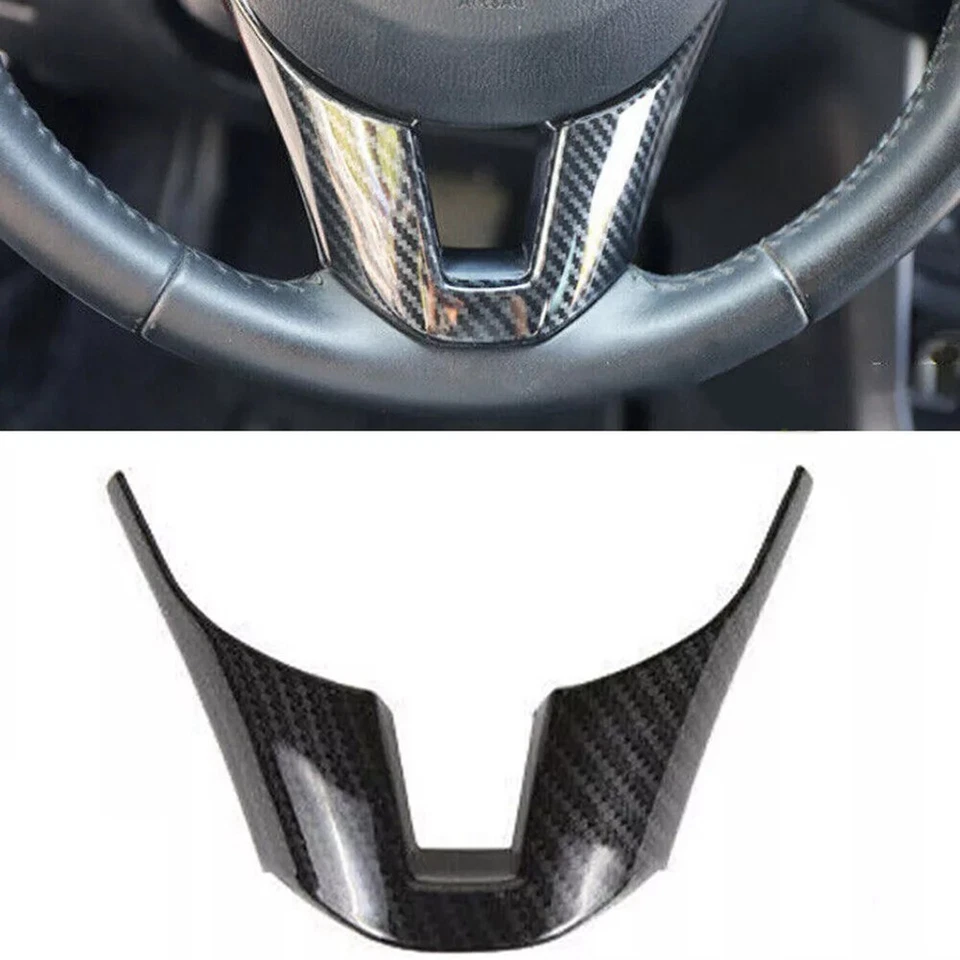 Enhance Your For Mazda 3 For Axela with Carbon Fiber Steering Wheel Trim - Image 2 of 4