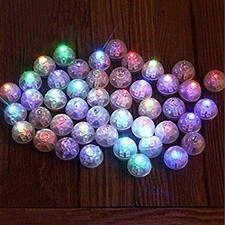 150Pcs/Lot 150 X Multicolor Round Led Flash Ball Lamp Balloon Light Long Stan...