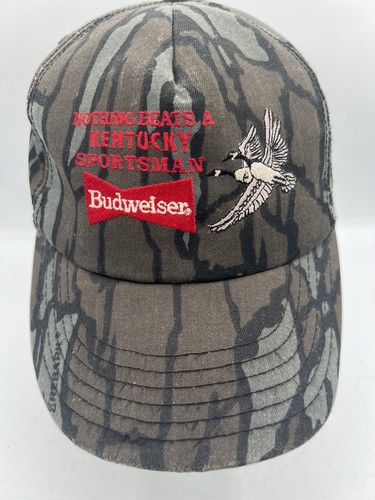 Budweiser Kentucky Goose Hunting Trebark Camo Snapback Hat Hunter Cap