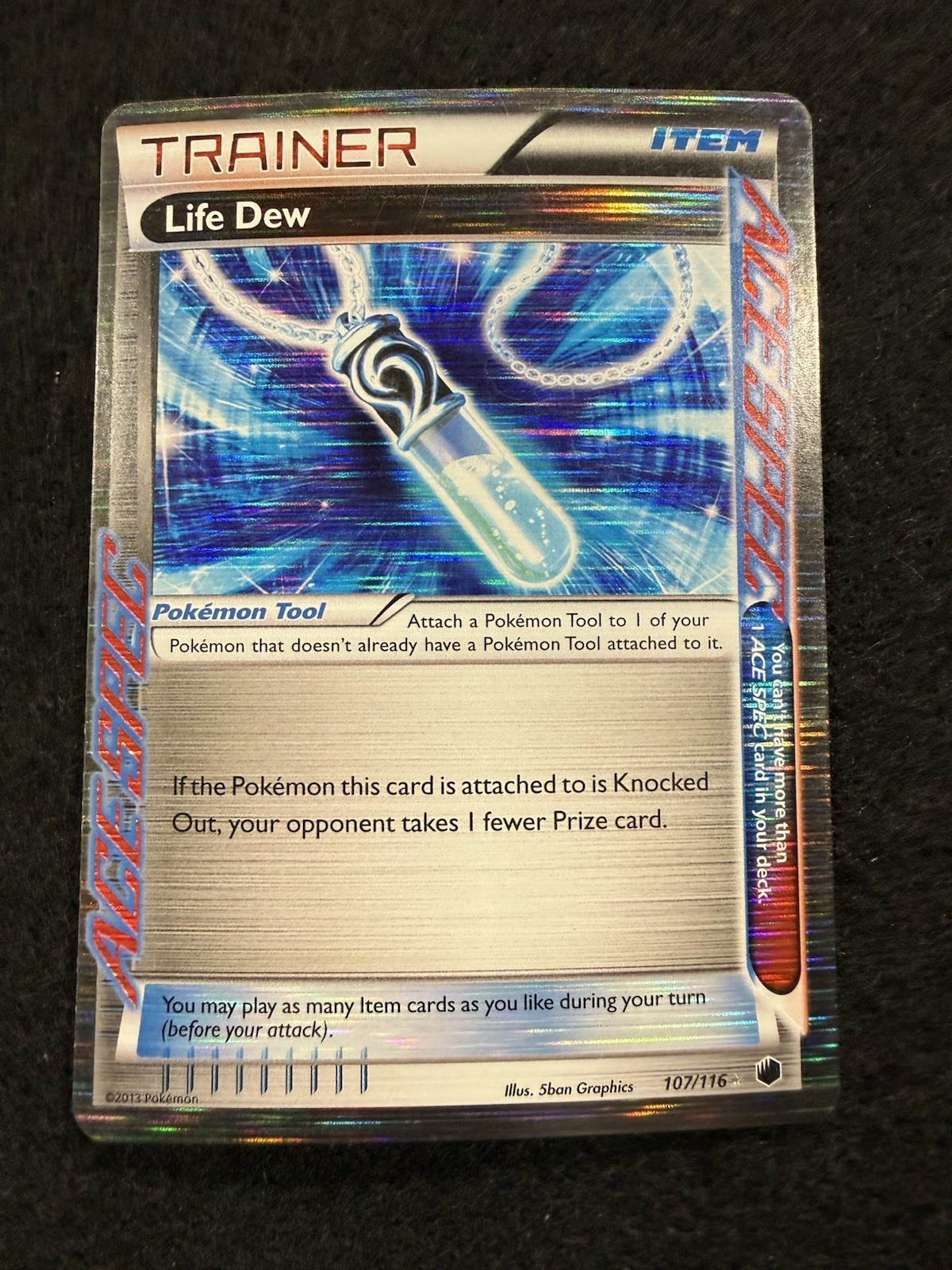 Pokemon Life Dew Ace Spec Holo Rare 107/116 from Plasma Freeze in LP condition!