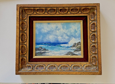 JUDY DYANS, DY'ANS LISTED CALIFORNIA OIL PAINTING SEASCAPE COASTAL PLEIN AIR