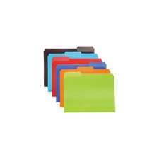 Esselte 52004 Colorful Poly File Folders, 1/3-cut Tabs: Assorted, Letter Size,