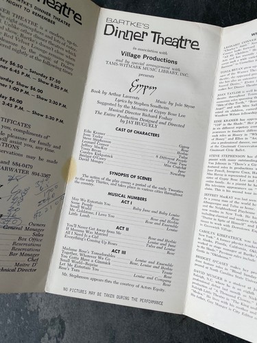 2 Vintage BARTKE'S Dinner Theatre Programs Tampa FL Causeway Retro Nightclub - Picture 3 of 6