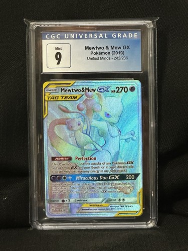 Mewtwo & Mew-GX graded CGC 9 for sale on eBay
