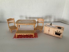 Calico Critters Furniture - Kitchen Table Chairs Stove Set