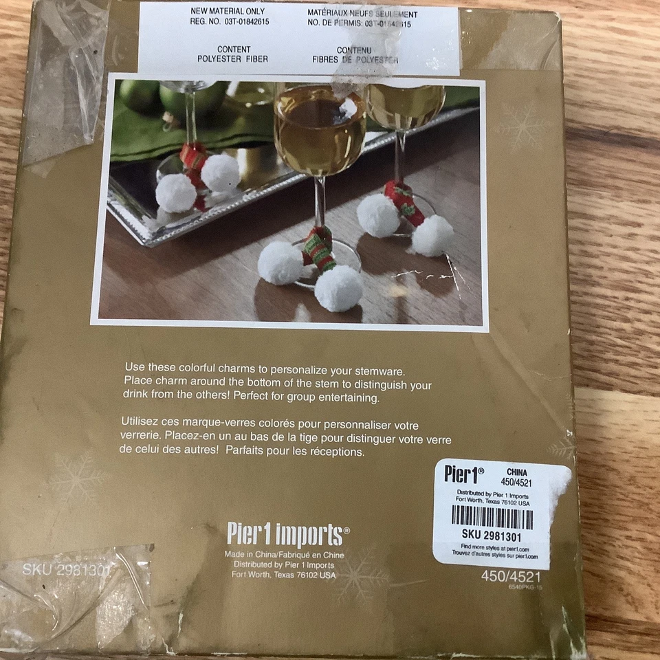 Paquete de 6 dijes para bebidas Pier 1 Imports coloridos  Foto 4 de 4