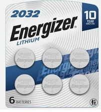 Energizer 2032 Batteries 6 Count Lithium Coin Batteries Brand New Exp 2030