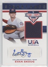 2017 USA Baseball Stars & Stripes and Signatures Jersey /199 Evan Skoug Auto 0a2
