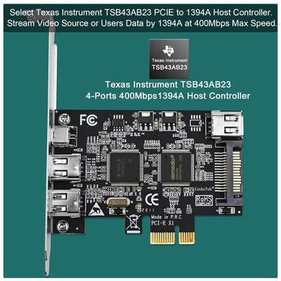 Texas Instruments 1394A Firewire Card for Desktop PCs