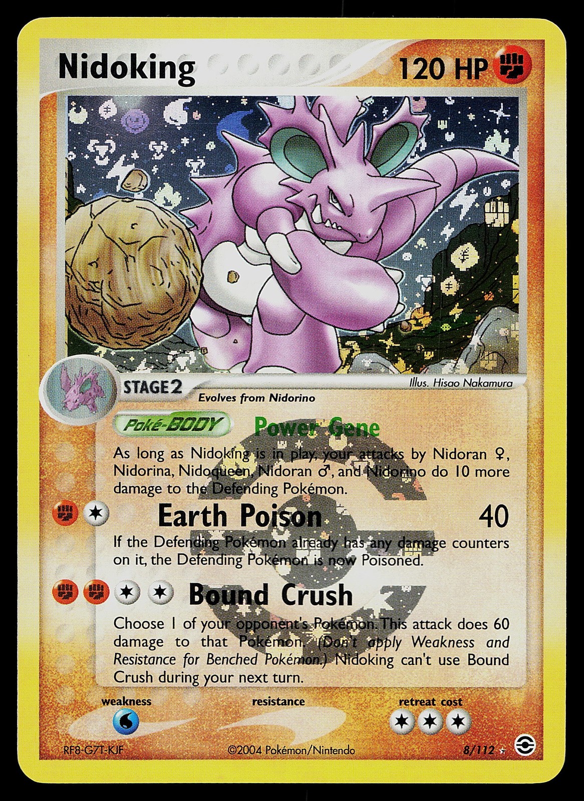 Pokemon Card - Nidoking FireRed & LeafGreen 8/112 Reverse Holo
