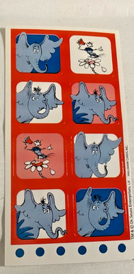 Retired  DR SUESS HORTON  Scrapbooking Stickers