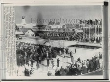 1967 Press Photo Lester B. Pearson and delegates at Expo opening in Montreal
