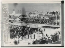 1967 Press Photo Lester B. Pearson and delegates at Expo opening in Montreal