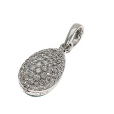 FABERGE  Easter Egg Diamond Pendant top K18 White Gold  Ladies [Used]