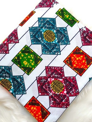 [6 YARDS] Afrikanisches Ankara Wachs schön hell * KOSTENLOSER VERSAND * MEHRFACHKAUFRABATT VERFÜGBAR