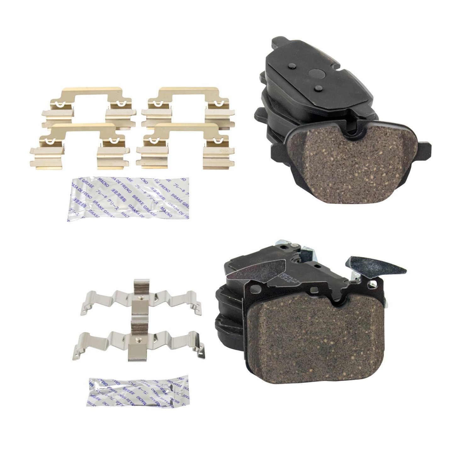 For BMW i8 2014-2016 TRQ BFA82022 Ceramic Front & Rear Disc Brake Pads