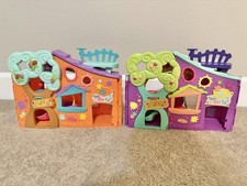 2 Hasbro LPS Littlest Pet Shop Orange Purple Floral Club Tree House  Swing 2007
