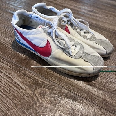 Vintage Nike Suede Cortez Running Shoes 1980's White/Red Mens Size 8.5 810709CH