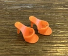 Vintage Barbie Midge Orange Open toe Shoes Japan Pumps