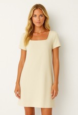 VTG Ann Taylor Women's Shift Dress Back Button Office Business Church Size 6