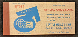 1962 Seattle World's Fair Century 21 Exposition Ticket Vintage 1960’s Guide Book