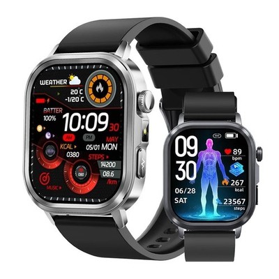 ET573 ECG+PPG AMOLED SOS AI Voice Smart Watch Bluetooth Call Health Monitoring