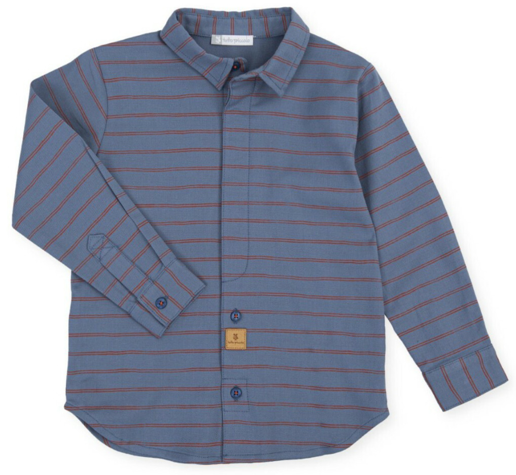 Tutto Piccolo Jersey Shirt Boys Striped Stretch Age 3 Years BNWT RRP £47 Indigo