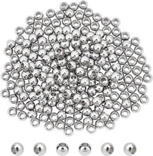 500 Pcs 8mm Stainless Steel Large Hole Rondelle Beads for Jewelry Making