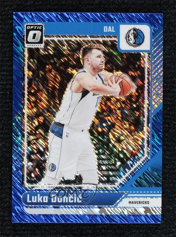 2024-25 Panini Donruss Optic Blue Shimmer Prizm 64/75 Luka Doncic #214 9su