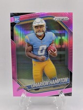 2025 Panini Prizm - Omarion Hampton (RC) Pink Prizm #355 Chargers 