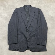 Burberrys Blazer Mens Large Vintage Single Breasted Lined Jacket, Grey