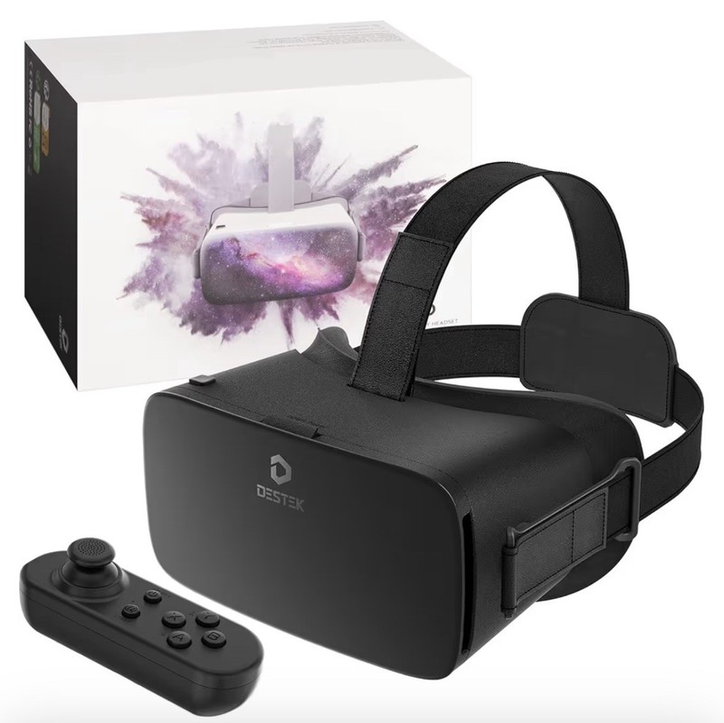 V5 VR Headset for Phone, 110°FOV HD Anti-Blue Lenses Eye Protection Virtual 2_CC