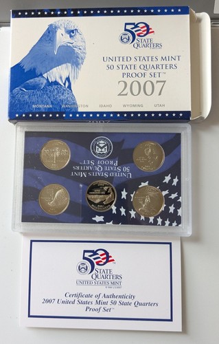 2002, 2004 To 2007 US Mint Issued State Quarter Proof Sets And 2009 US... - Picture 6 of 7