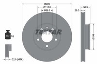 Textar Bremsscheiben Textar PRO Ø 300Mm InnenbelüFtet Beschichtet FüR VAG 921098