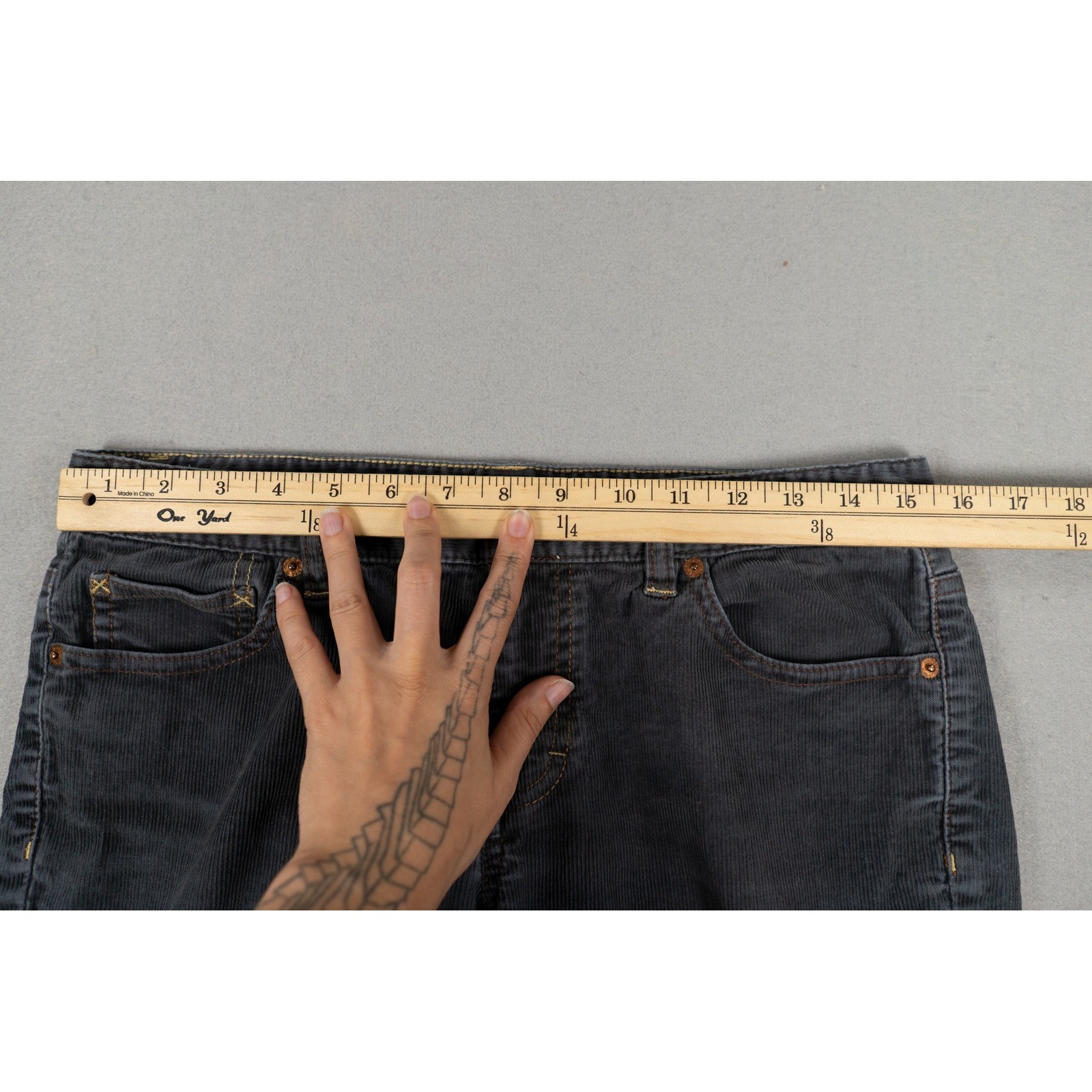 Polo Jeans Co Ralph Lauren Womens Corduroy Pants Bootcut Gray Size 8 Y2K Grunge image 6