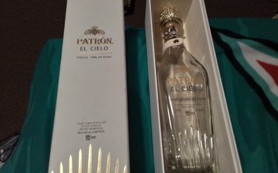 Patron EL Cielo Tequila Bottle 100% De Agave 700ml EMPTY BOTTLE WITH BOX NICE!!