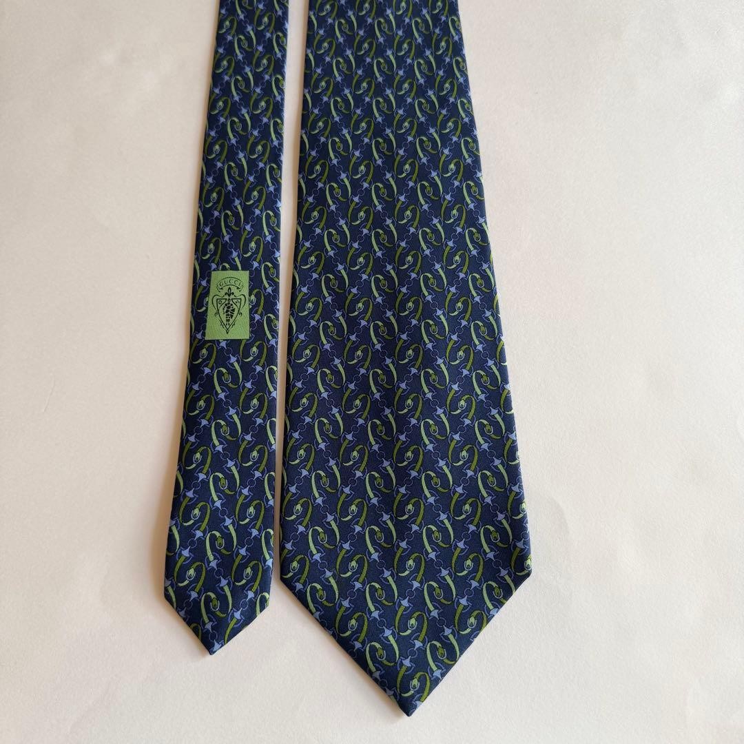 Gucci Necktie Tie 100% Silk Multicolor All-over Pattern 3.7 inches From Japan thumbnail 12