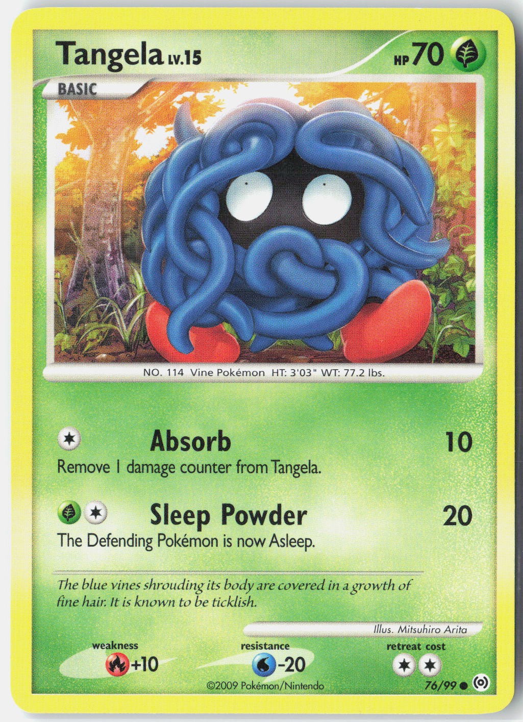 Tangela (76) Arceus 76/99 Pokemon Card
