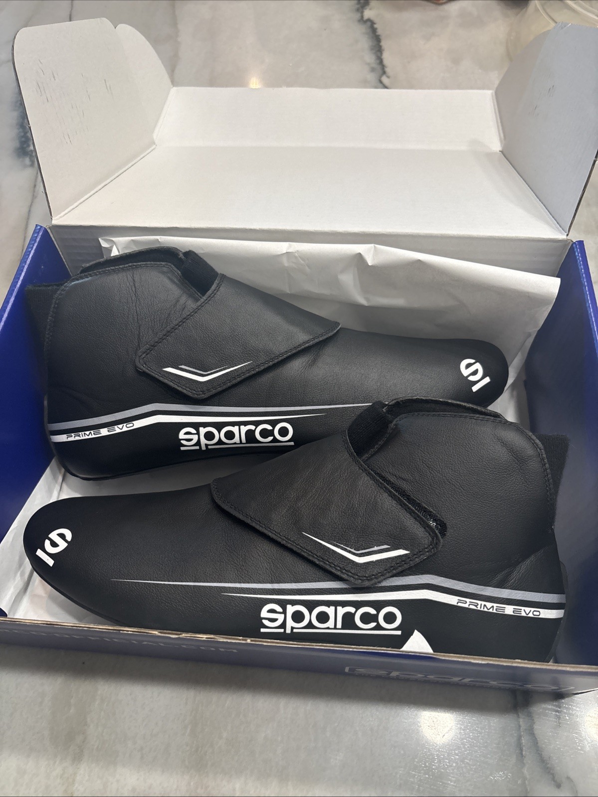 Scarpe Prime Evo Sparco mai indossate nuove scarpe karting e racing uomo nere
