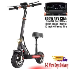 20 Miles Rang Adult Electric Scooter Dual SUSPENSION & BRAKES E-Scooter 28 mph