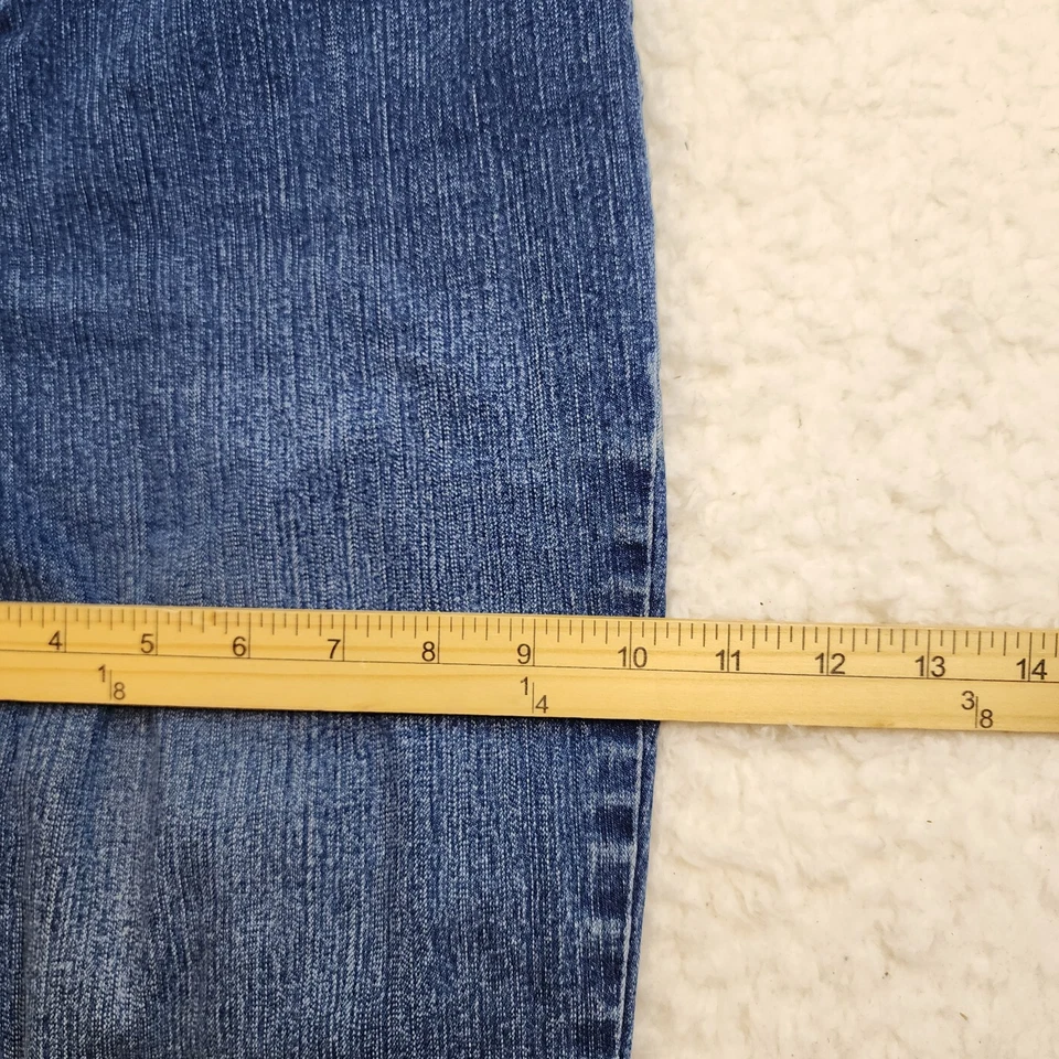 Bandolino Cropped Capri Denim Pants Sz 10 Mandie Blue Stretch Cuffed Cotton - Image 4 of 4