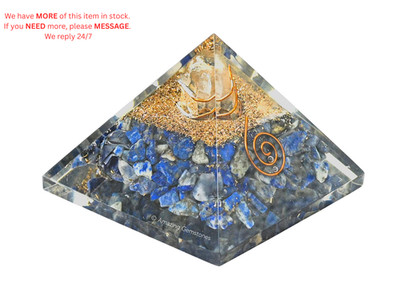 Orgone Pyramid with Lapis Lazuli Crystal and Healing Pack of 1, 