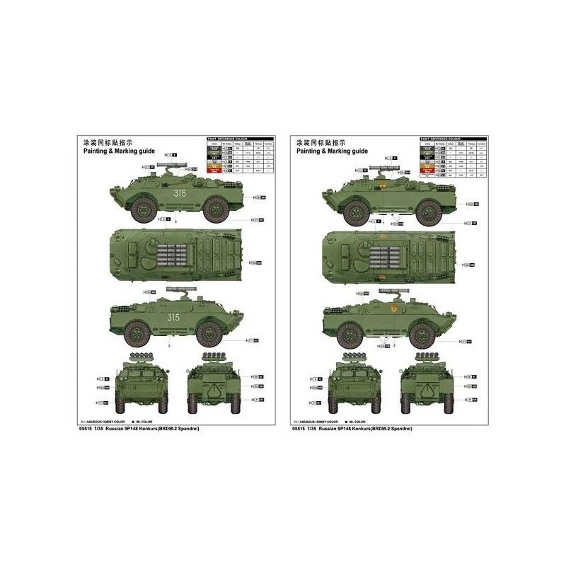 Modellino Schermato Russian 9p148 Konkurs (brdm-2 Spandrel) TRUMPETER 05515 1/ - Immagine 2 di 4