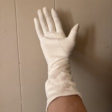 Lot of 2 Pairs of Vintage White/Off-White Opera Gloves