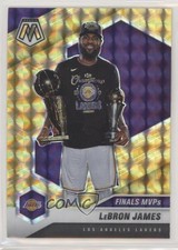 2020-21 Panini Mosaic Finals MVPs Reactive Yellow Prizm LeBron James #297 0c3