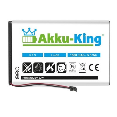 Akku-King Akku für Nokia Lumia 800 800C N9-00 N9 Sea Ray ersetzt BV-5JW Li-Ion