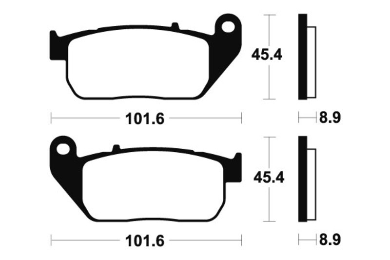 Plaquettes de frein TECHNIUM MF307 en métal fritté pour moto