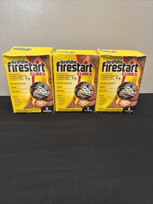 3X 18 Each Duraflame Firestart Cubes 18 Pack Firestarters - 3 Boxes = 54 cubes