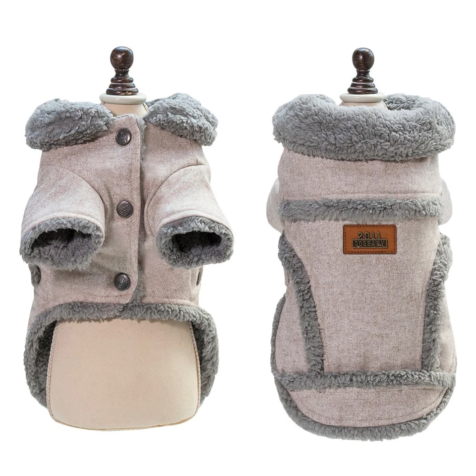 Small Dog Winter Coat Fleece Warm Pet Puppy Jacket for Small to Medium Breeds - Image 4 of 4