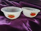 2x Vintage 11cm Bowls Phoenix PG1 OpalwareRed Rose Ramekins Dessert Fruit Dish